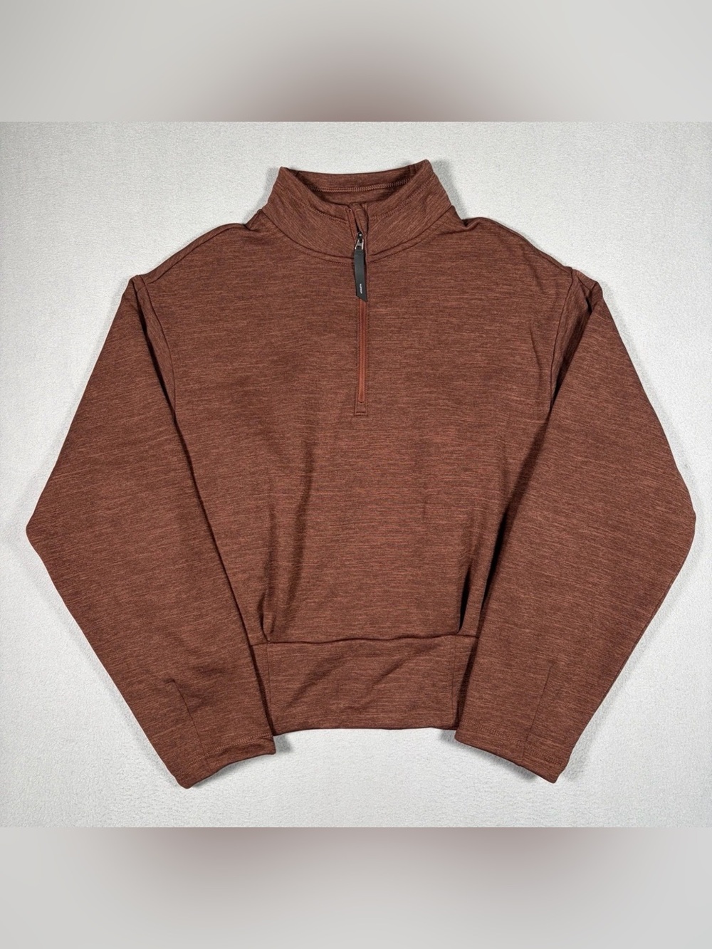Athleta Altitude Polartec Half Zip Sweatshirt Small Mahogany Heather Pullover